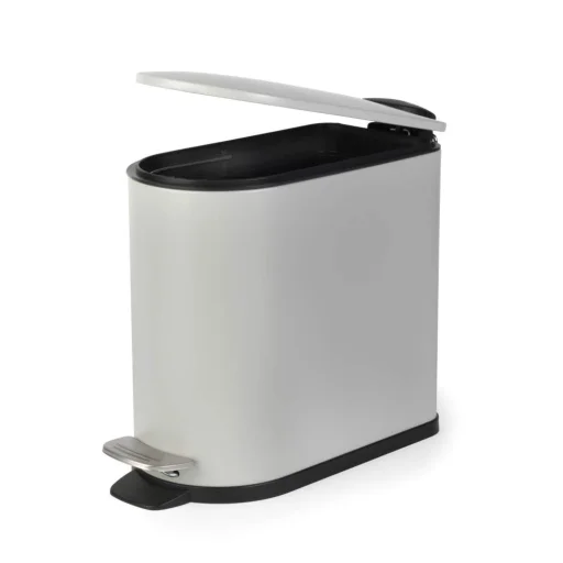 Beldray LA036690GRYPEU7 Slimline pedálový odpadkový kôš v tvare D, 5 litrov, sivý - 1
