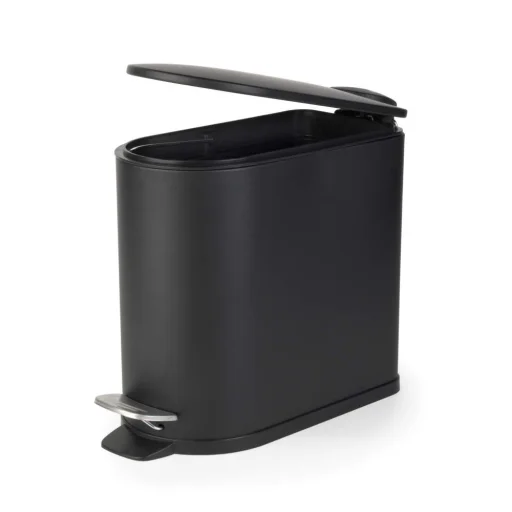 Beldray LA036690BLKPEU7 Slimline pedálový odpadkový kôš v tvare D, 5 litrov, biely - 1