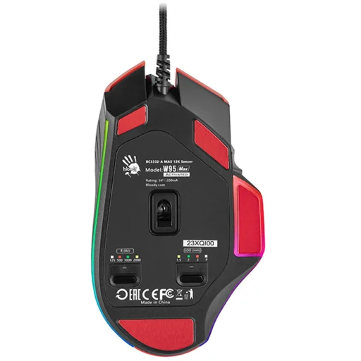 A4Tech 47257 Bloody W95MAX USB Sports Red herná myš - 4