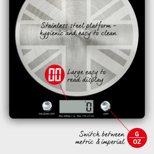 Salter 1036 UJBKDR Great British Disc digitálna kuchynská váha - 4
