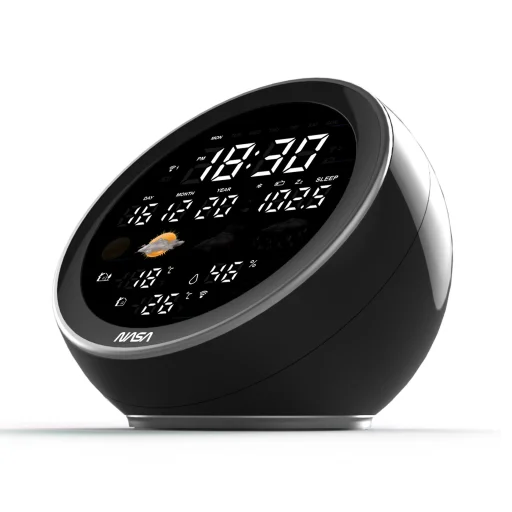 Nasa WSP1500 čierna meteostanica/Bluetooth reproduktor Mesiac - 3