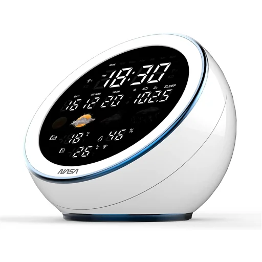 Nasa WSP1500 biela meteostanica/Bluetooth reproduktor Moon - 5