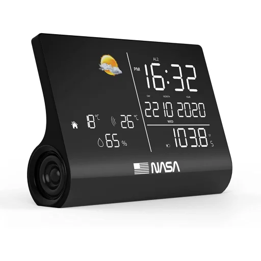 Nasa WSP1300 čierna meteostanica/Bluetooth reproduktor - 1