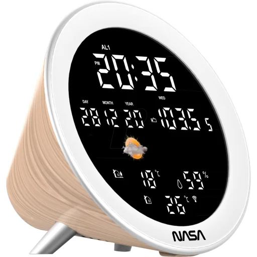 Nasa WSP1700 drevená meteostanica / Bluetooth reproduktor SHIP - 1