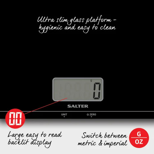 Salter 1172 BKDRCEU16 digitálna kuchynská váha s veľkou platformou - 4
