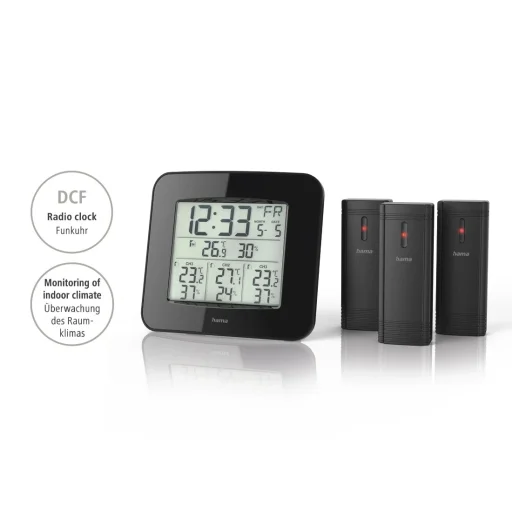 Hama 00186311 EWS-Trio čierna meteostanica - 9