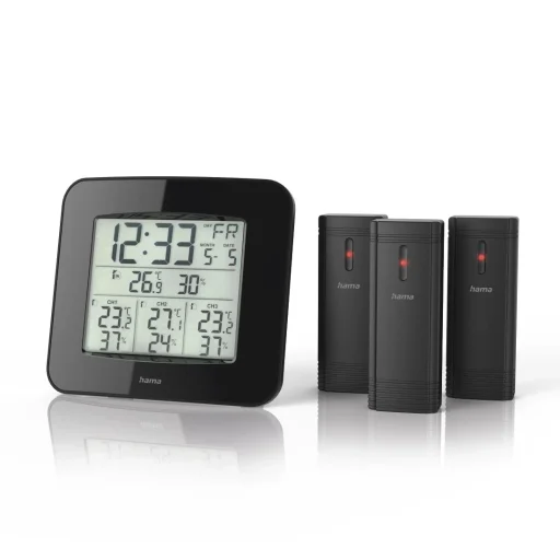 Hama 00186311 EWS-Trio čierna meteostanica - 1