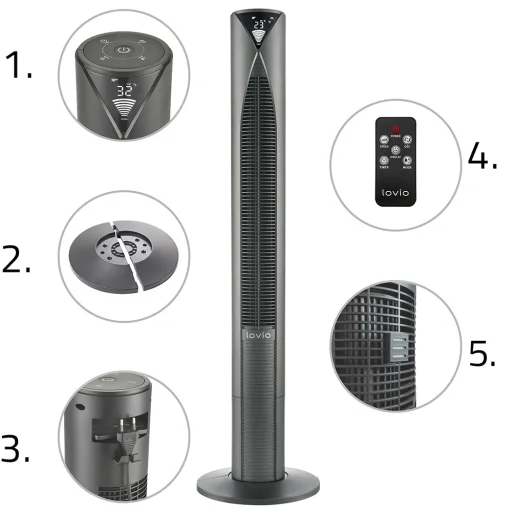 Lovio LVTF202Y24C-TI AirWave PRO Titan toronyventilátor - 3