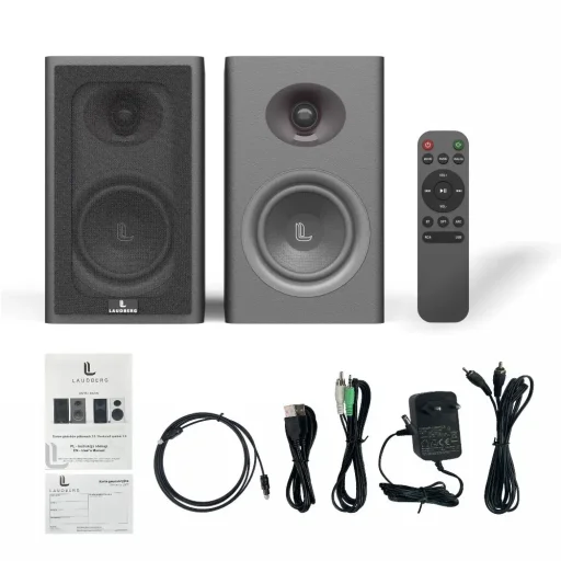 Laudberg XS1B regálové reproduktory 2.0 80W čierne - 3