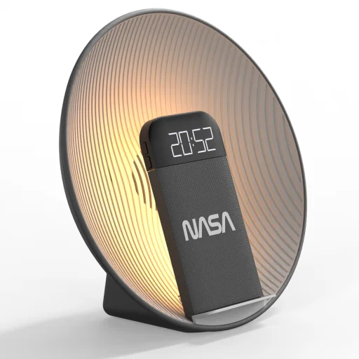 NASA SPC600 Bluetooth reproduktor / budík / bezdrôtová nabíjačka - 3