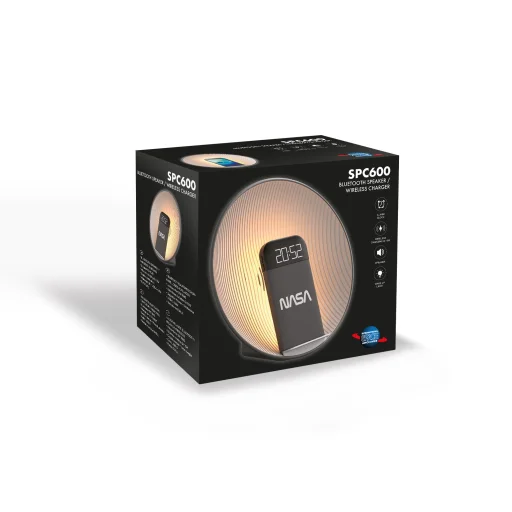 NASA SPC600 Bluetooth reproduktor / budík / bezdrôtová nabíjačka - 8