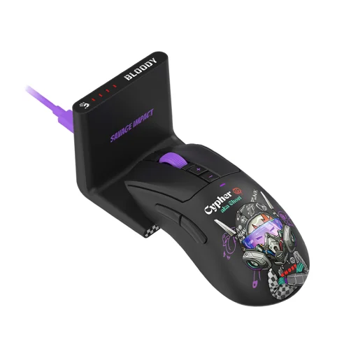 A4Tech 47744 Bloody R73 Ultra Duo Cypher Ghost gamer egér - 1
