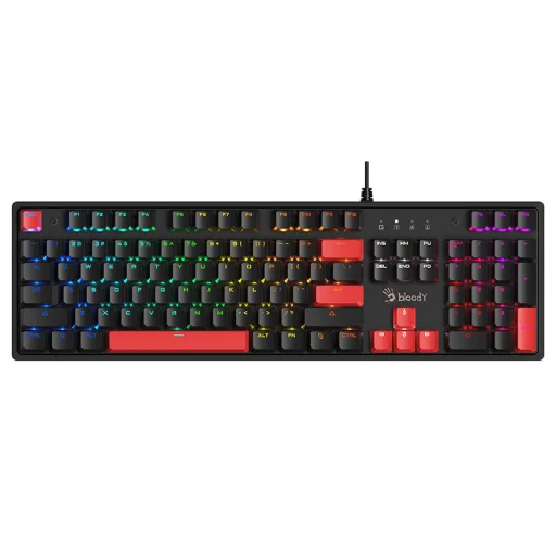A4Tech 47737 Bloody S520N Fire Black (BLMS RED Plus Switch) gamer billentyűzet - 1