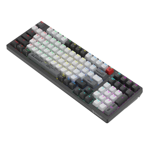 A4Tech 47735 Bloody WS98 szürke vezeték nélküli gaming billentyűzet (BLMS RED Plus kapcsolókkal) - 2
