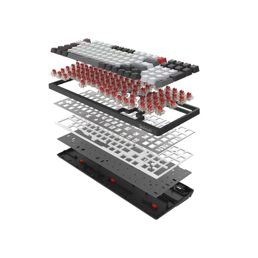 A4Tech 47735 Bloody WS98 szürke vezeték nélküli gaming billentyűzet (BLMS RED Plus kapcsolókkal) - 8