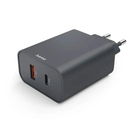 Hama 00086444 45W USB-C, USB-A sieťový nabíjací adaptér PD čierny - 1