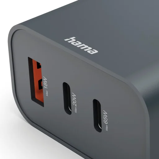 Hama 08644500 65 W PD sieťový rýchlonabíjací adaptér 2x USB-C + USB-A ECOSENTIAL - 6