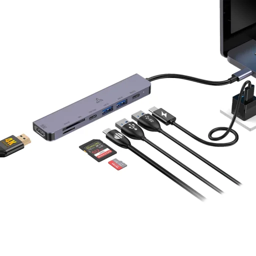 Sbox H-999 7 v 1 USB-C HUB adaptér - 2