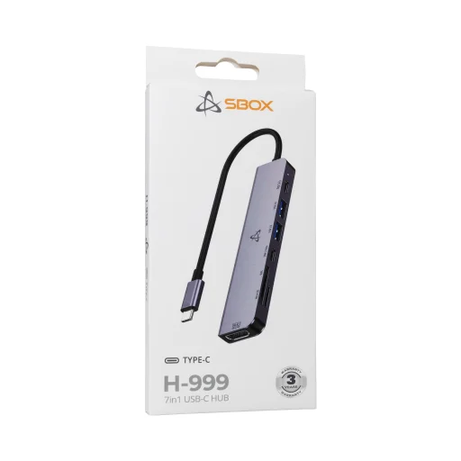 Sbox H-999 7 v 1 USB-C HUB adaptér - 3