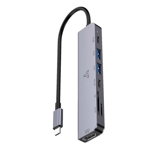 Sbox H-999 7 v 1 USB-C HUB adaptér - 1