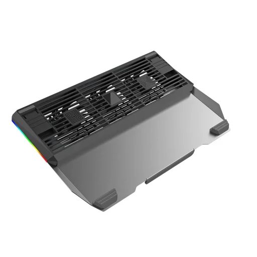 Tellur Cooler chladiaca podložka pod notebook Shade 17, s 3 ventilátormi, RGB LED, USB, USB-C, hliníková sivá - 5