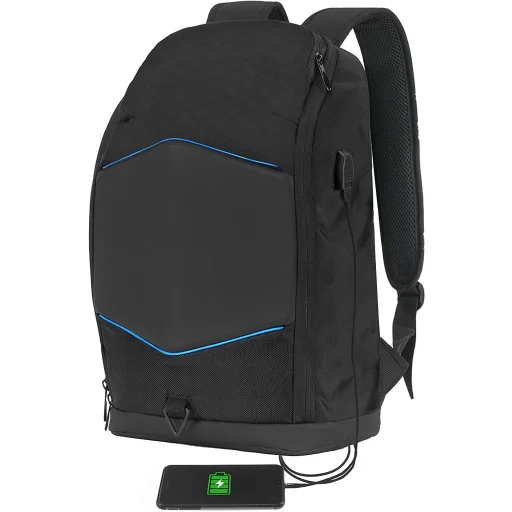 Tellur 15,6" batoh na notebook so svetelným pásom, USB portom, čierny - 6