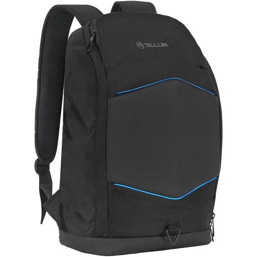 Tellur 15,6" batoh na notebook so svetelným pásom, USB portom, čierny - 2