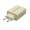 Tellur Green 38W dvojportový sieťový USB-C nabíjací adaptér Type-C PD20W + USB QC3.0, krémový thumbnail