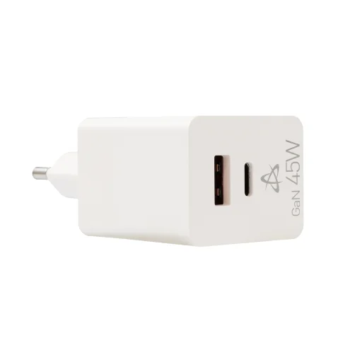 Sbox HC-45 sieťový USB-C nabíjací adaptér GaN 45W s 2 vstupmi - 1