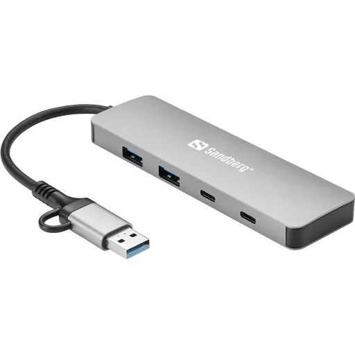 Sandberg 136-64 USB-C/A - 2x USB-A + 2x USB-C Hub adaptér - 2