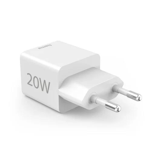 Hama 00201991 rýchlonabíjačka 1x USB-C 1x USB-A, mini nabíjačka, PD, 20 W, biela - 3
