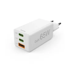 Hama 00201996 Fast Charger GaN, 2x USB-C, 1x USB-A, mini nabíjačka, PD, 65W, biela