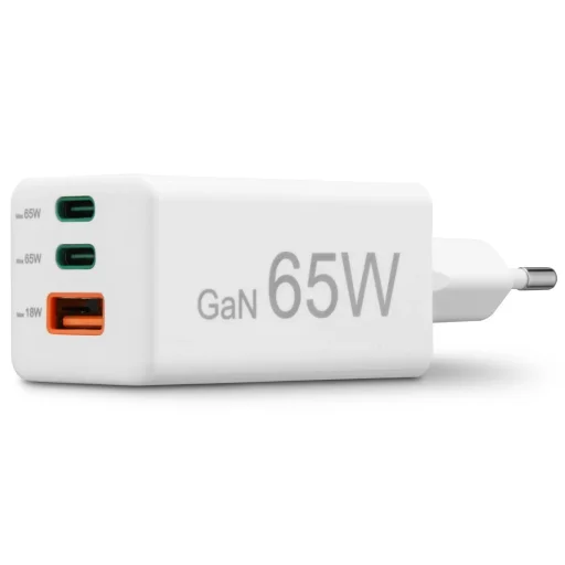 Hama 00201996 Fast Charger GaN, 2x USB-C, 1x USB-A, mini nabíjačka, PD, 65W, biela - 8