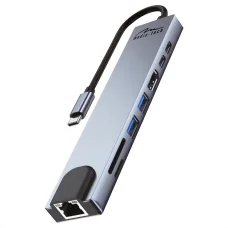 Media-Tech MT5046 8 v 1 USB-C LAN HUB PRO adaptér