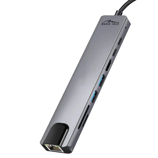 Media-Tech MT5046 8 v 1 USB-C LAN HUB PRO adaptér - 2