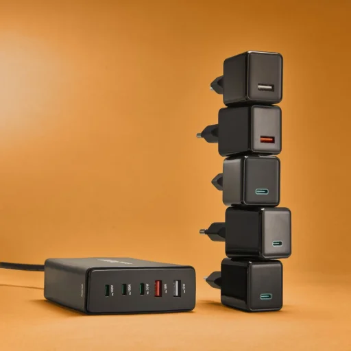 Hama 00201978 3x USB-C / 2x USB-A 140 W čierna nabíjacia stanica - 10