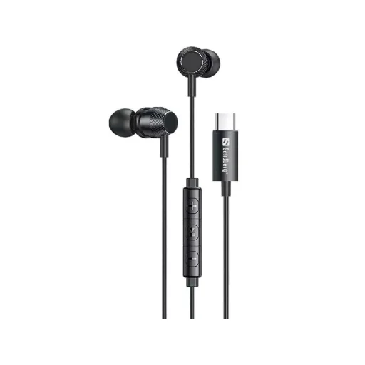 Sandberg 126-50 USB-C/A drôtové slúchadlá do uší s mikrofónom na kábli - 1