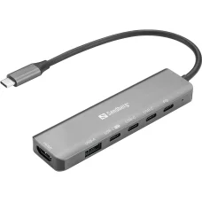 Sandberg 136-77 USB-C 6v1 MediaDock adaptér