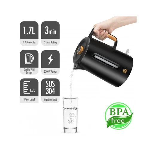 ForMe FKG-852 bezdrôtová elektrická rýchlovarná kanvica 1,7 l - 3