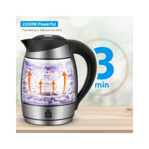 ForMe FKG-458 bezdrôtová elektrická rýchlovarná kanvica 1,8 L - 6