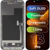 LCD displej modul MP pre Apple iPhone 13 Pro, Prémiový Soft OLED FHD 120Hz Diagnostická verzia, Aftermarket, Čierne ochranné sklo thumbnail