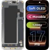 LCD Displej Modul MP pre Apple iPhone 17 Pro, Soft OLED FHD 120Hz IC Transfer Verzia, Neoriginálny, Čierny thumbnail