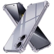 Techsuit - Nárazuvzdorné priehľadné silikónové puzdro - Xiaomi Poco X8 Pro Max - Dymovo čierne puzdro puzdro