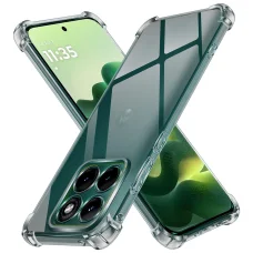 Techsuit - Ütésálló átlátszó szilikon tok - Motorola Edge 70 Fusion - Füstös fekete tok