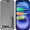 LCD displej modul MP pre Apple iPhone 16, Prémiový Soft OLED FHD 120Hz Diagnostická verzia, Aftermarket, Čierny thumbnail