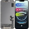 LCD displej modul MP Apple iPhone 16e, Soft OLED FHD 120Hz, verzia s prenosným IC, aftermarket, čierny displej thumbnail