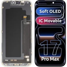 LCD displej modul MP Apple iPhone 17 Pro Max, Soft OLED FHD verzia s prenosným IC, náhrada, čierny