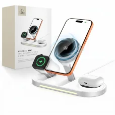 Tech-Protect A51 ArcticBoost 3 v 1 magnetická MagSafe bezdrôtová nabíjačka 25W Qi2.2 biela