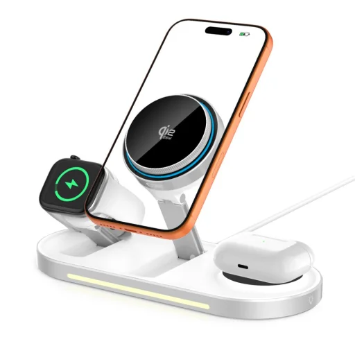 Tech-Protect A51 ArcticBoost 3 v 1 magnetická MagSafe bezdrôtová nabíjačka 25W Qi2.2 biela - 2