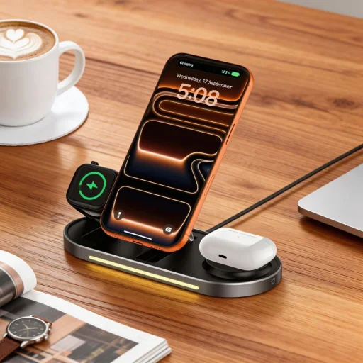 Tech-Protect A51 Arcticboost 3 v 1 magnetická MagSafe bezdrôtová nabíjačka 25W Qi2.2 čierna - 8